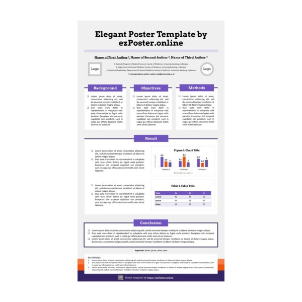 EZP01TH | Multipurpose Full-HD Portrait PowerPoint Poster Template | FPCSW0RT