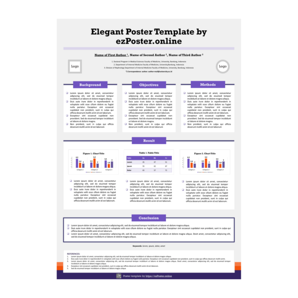 EZP01TH | Multipurpose A0 Portrait PowerPoint Poster Template | FPCSW0RT