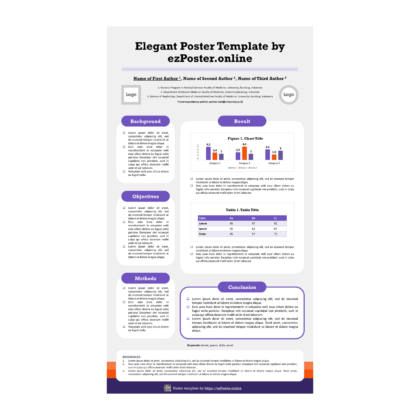 EZP01TH | Multipurpose Full-HD Portrait PowerPoint Poster Template | FPCRW0R0