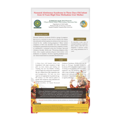 Pediatric Case Report Poster - Neonatal Abstinence Syndrome