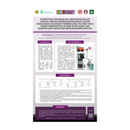 Poster Bandung Integrated Respiratory Critical Care 2024 - Efektifitas Bronchoalveolar Lavage dalam Penegakan Diagnosis TB Paru