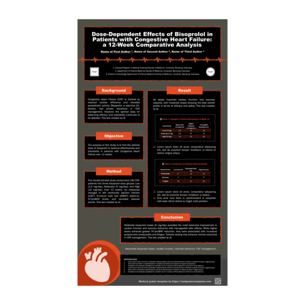 Bisoprolol-Full HD : a  Cardiology PPT e-Poster Template - Image 3